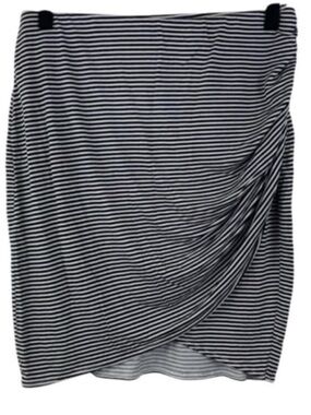 a.n.a Striped Faux Wrap Mini Skirt